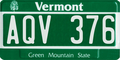 VT license plate AQV376