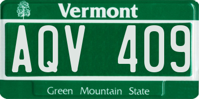 VT license plate AQV409