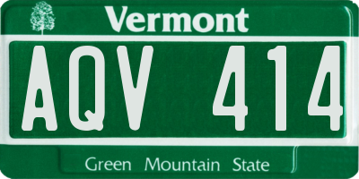VT license plate AQV414