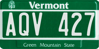 VT license plate AQV427