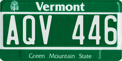 VT license plate AQV446