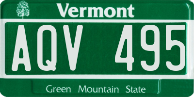 VT license plate AQV495