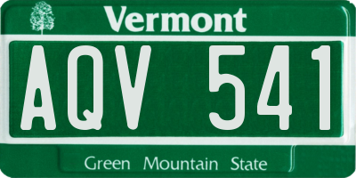VT license plate AQV541
