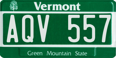 VT license plate AQV557