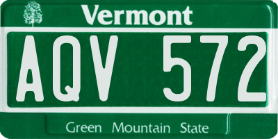 VT license plate AQV572
