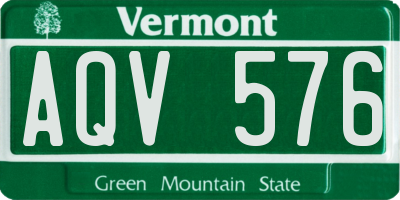 VT license plate AQV576