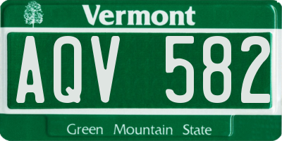 VT license plate AQV582
