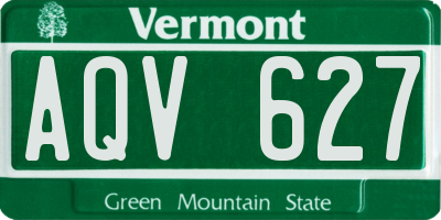 VT license plate AQV627