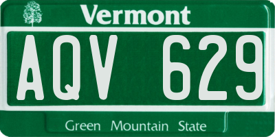 VT license plate AQV629
