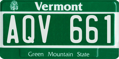 VT license plate AQV661