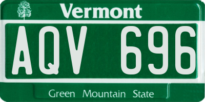 VT license plate AQV696