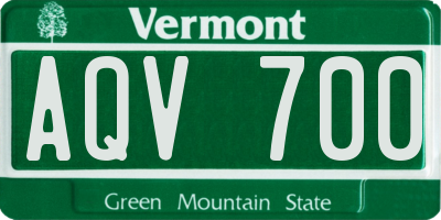 VT license plate AQV700