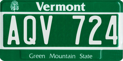 VT license plate AQV724
