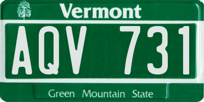 VT license plate AQV731