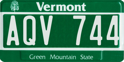 VT license plate AQV744