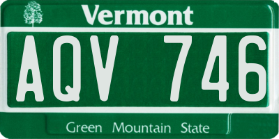VT license plate AQV746