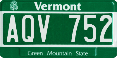 VT license plate AQV752