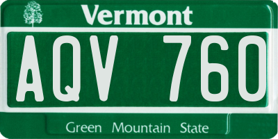 VT license plate AQV760