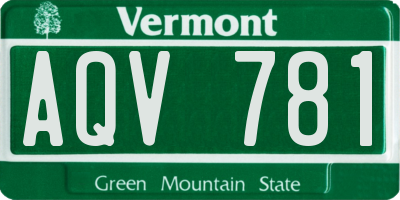 VT license plate AQV781
