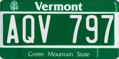 VT license plate AQV797