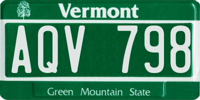 VT license plate AQV798