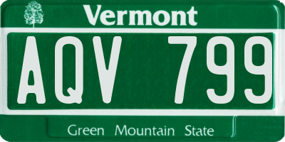 VT license plate AQV799