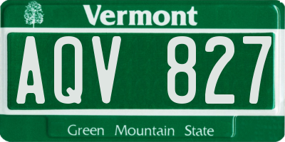 VT license plate AQV827