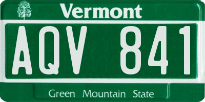 VT license plate AQV841