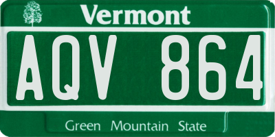 VT license plate AQV864