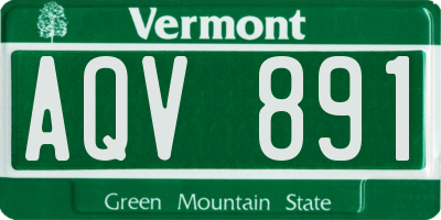 VT license plate AQV891