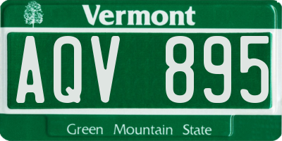 VT license plate AQV895