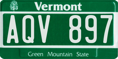 VT license plate AQV897