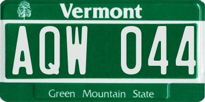 VT license plate AQW044