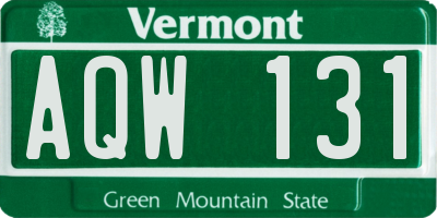 VT license plate AQW131