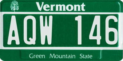 VT license plate AQW146