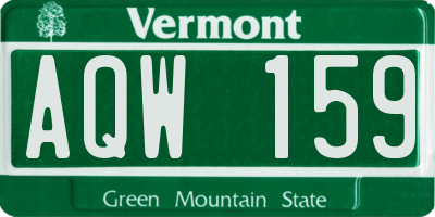 VT license plate AQW159