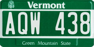 VT license plate AQW438
