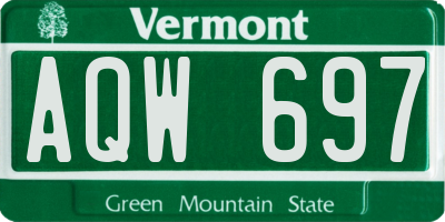 VT license plate AQW697