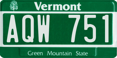 VT license plate AQW751