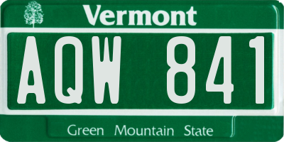 VT license plate AQW841