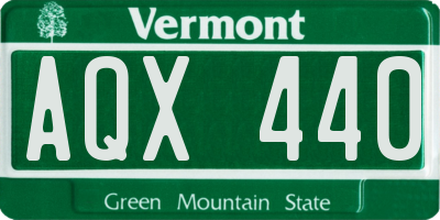 VT license plate AQX440