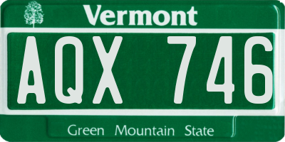 VT license plate AQX746