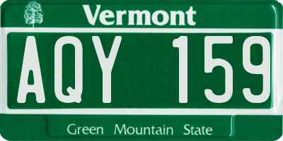 VT license plate AQY159