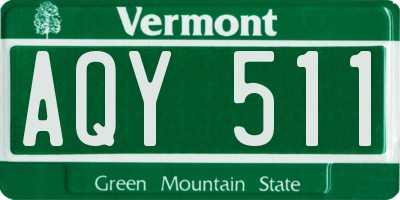 VT license plate AQY511
