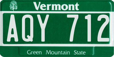 VT license plate AQY712