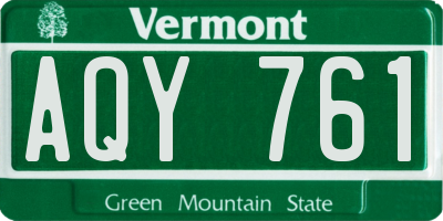 VT license plate AQY761