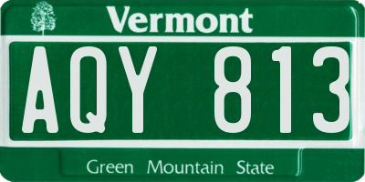 VT license plate AQY813