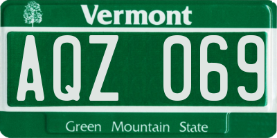 VT license plate AQZ069