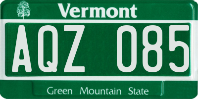 VT license plate AQZ085