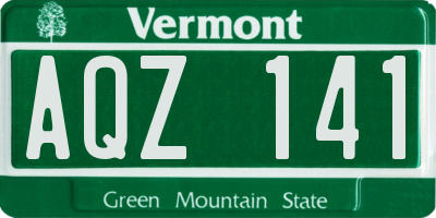 VT license plate AQZ141